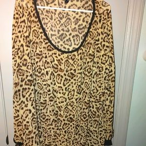 Leopard print long sleeve Blouse